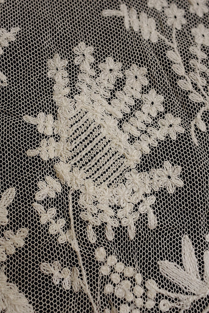 アンティークレース　dentelle ancienne ショール2 .FR a l'epoque