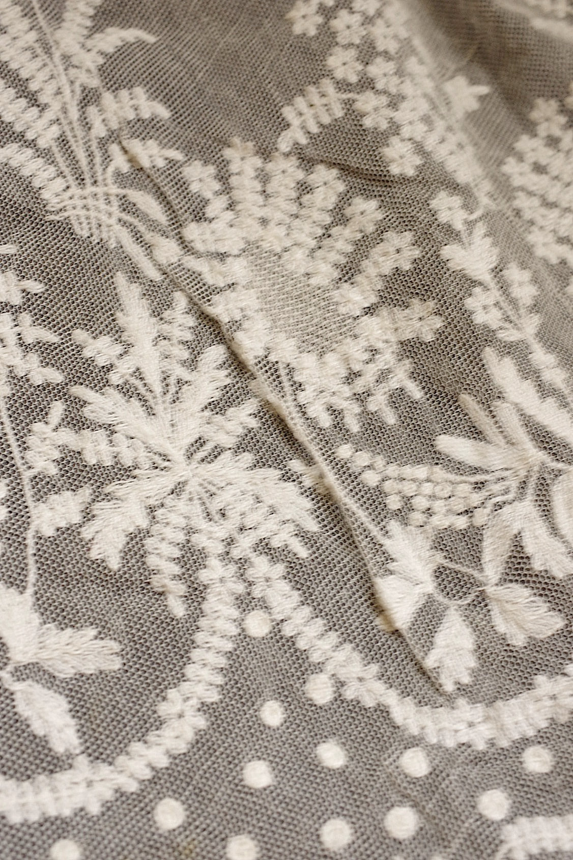 アンティークレース　dentelle ancienne ショール2 .FR a l'epoque