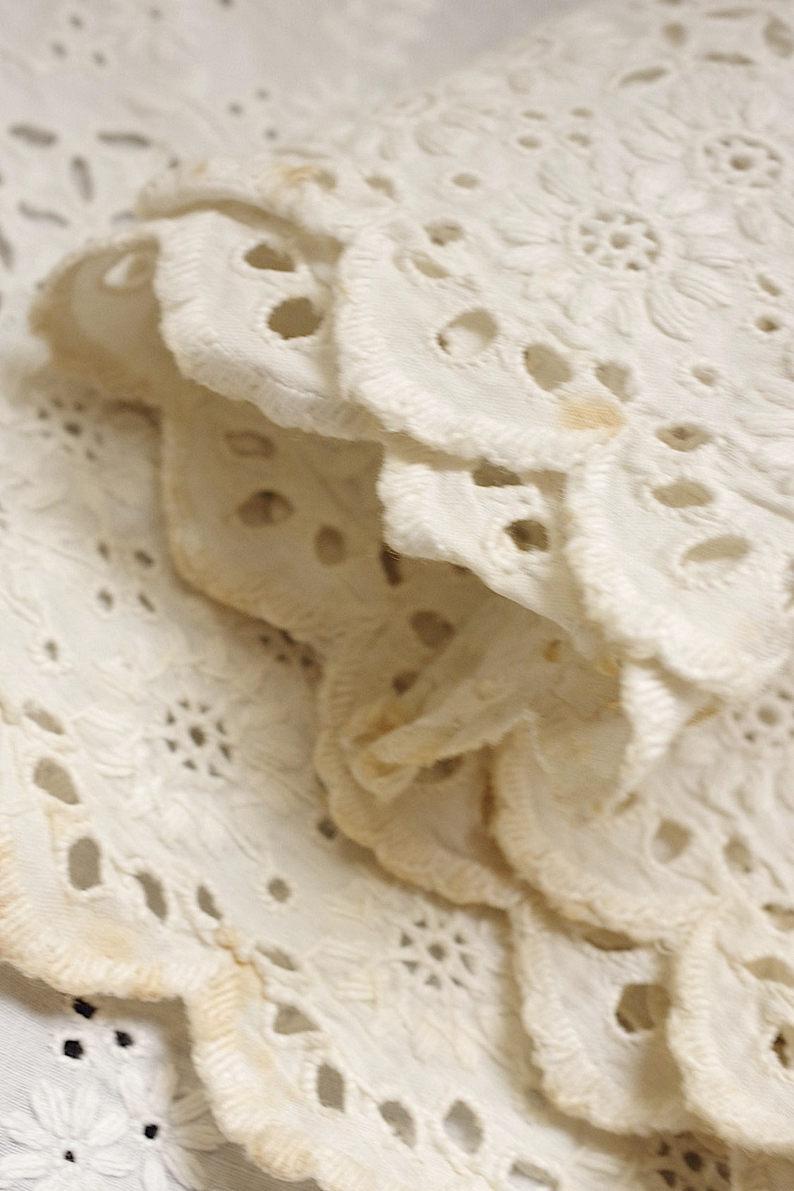 アンティークレース　dentelle ancienne 220cm .FR a l'epoque