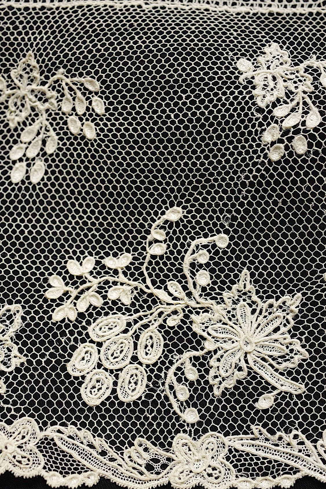 アンティークレース　dentelle ancienne アランソンレース148cm .FR a l'epoque