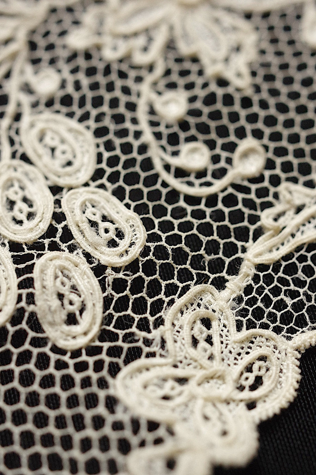 アンティークレース　dentelle ancienne アランソンレース148cm .FR a l'epoque