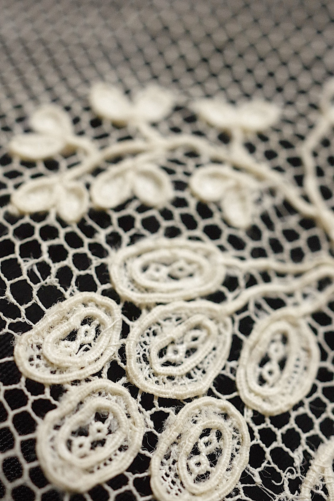 アンティークレース　dentelle ancienne アランソンレース148cm .FR a l'epoque