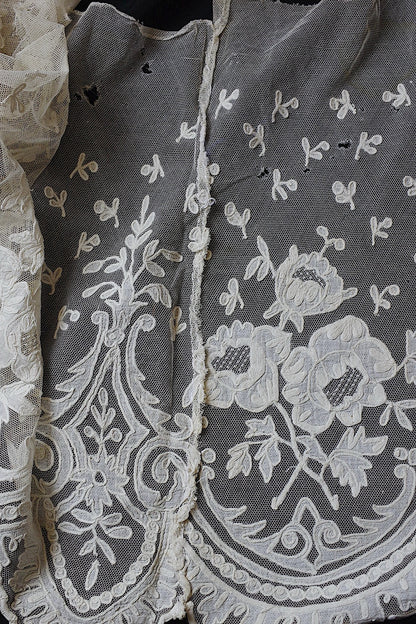 アンティークレース　dentelle ancienne レースハギレ　素材用 .FR a l'epoque