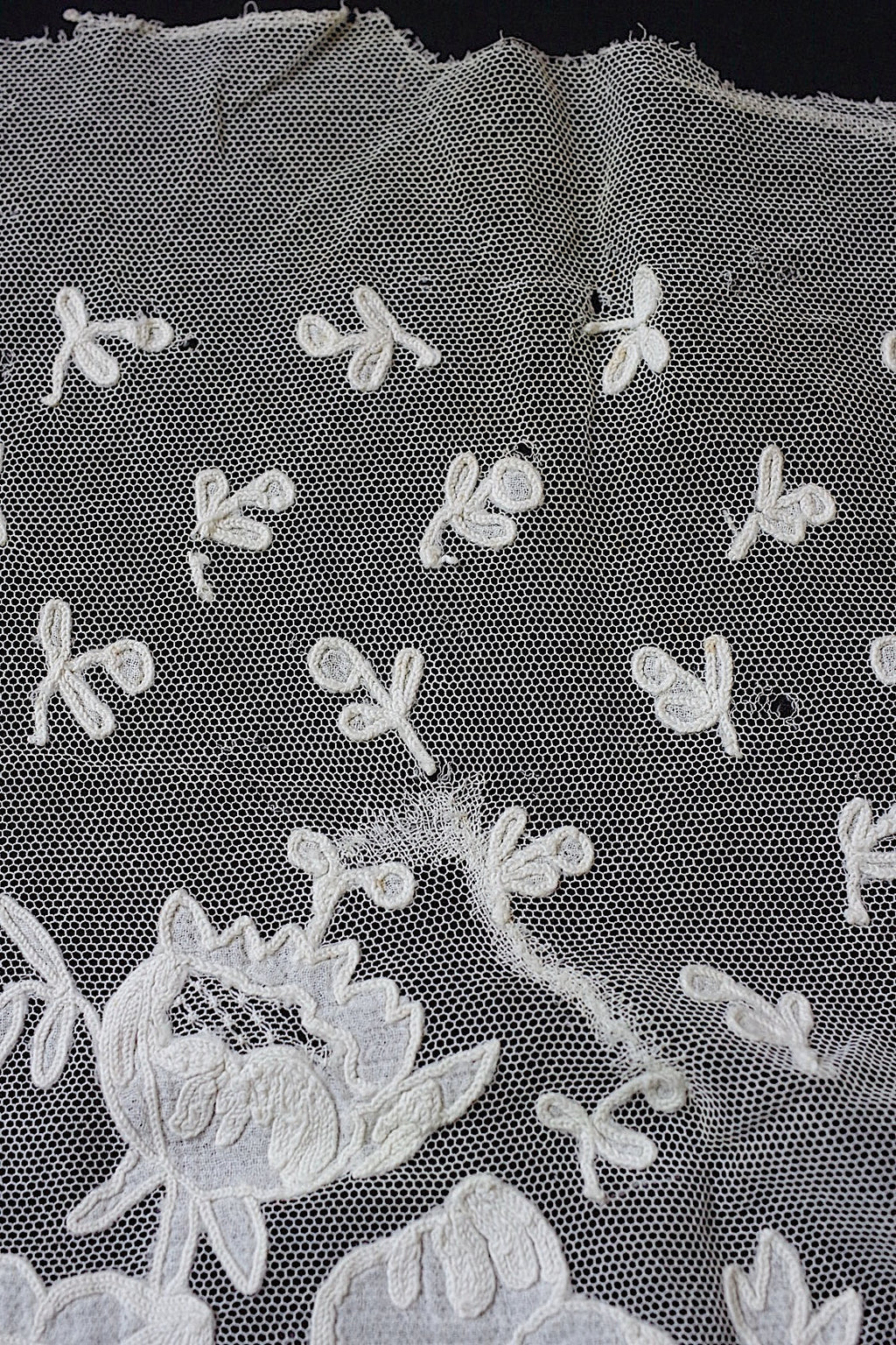 アンティークレース　dentelle ancienne レースハギレ　素材用 .FR a l'epoque