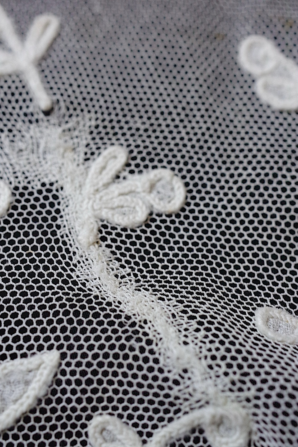 アンティークレース　dentelle ancienne レースハギレ　素材用 .FR a l'epoque