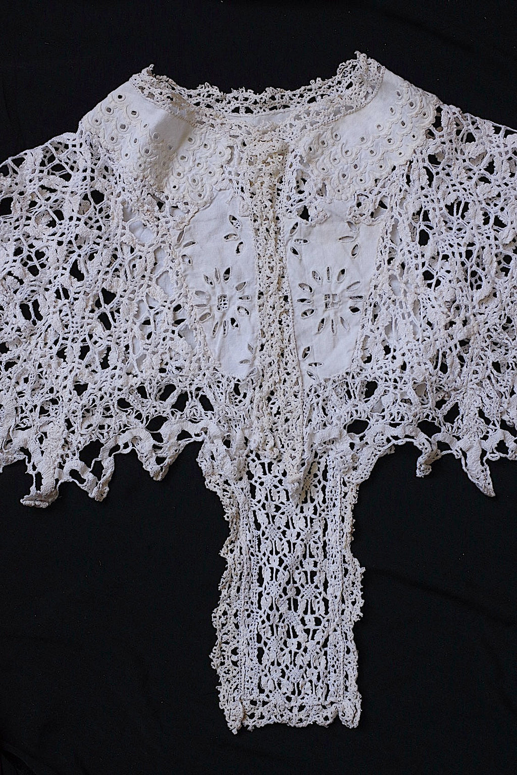 アンティークレース　dentelle ancienne レース襟1 .FR a l'epoque