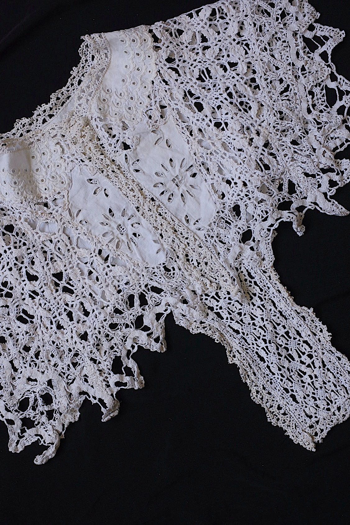 アンティークレース　dentelle ancienne レース襟1 .FR a l'epoque