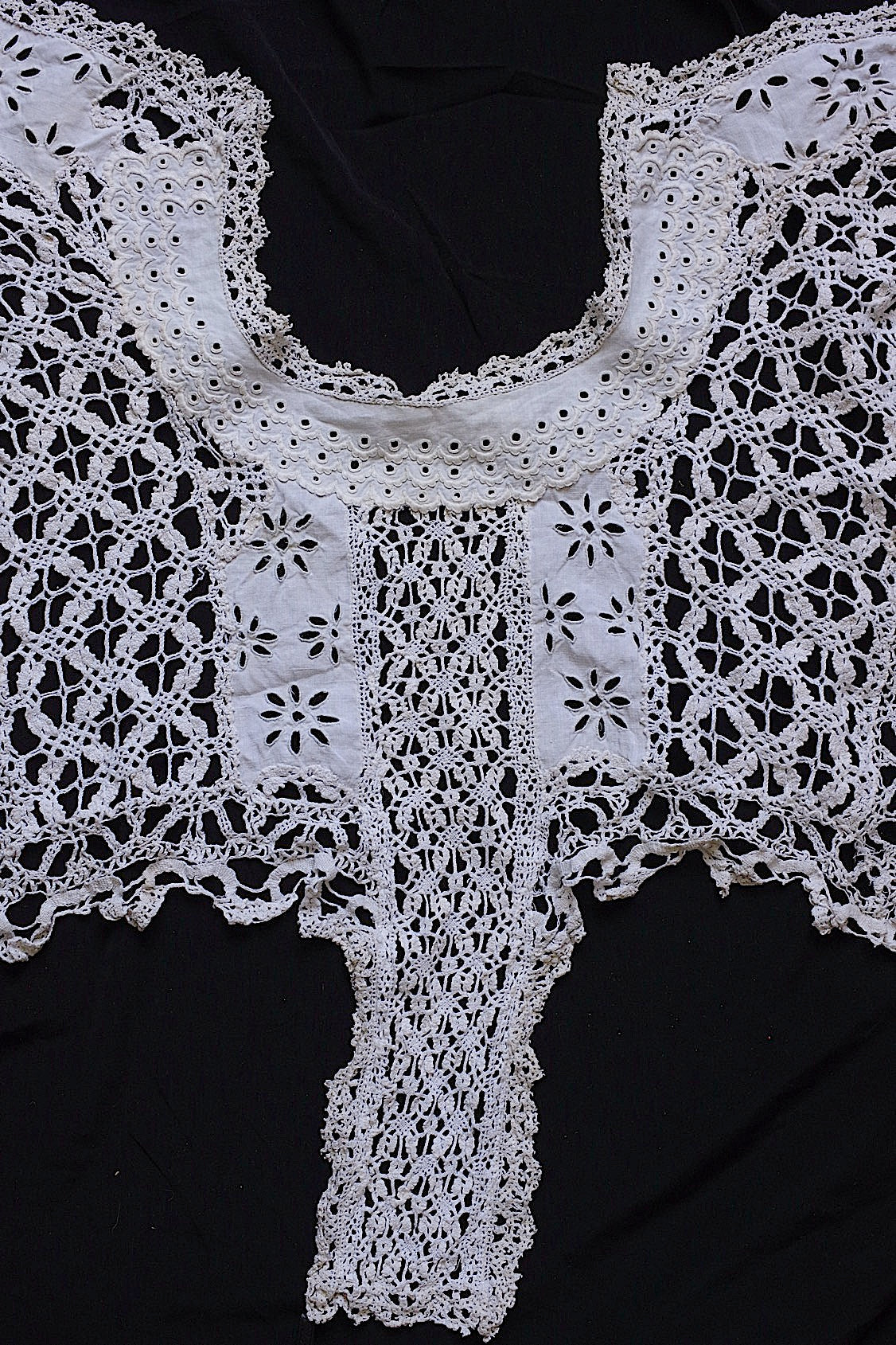 アンティークレース　dentelle ancienne レース襟1 .FR a l'epoque