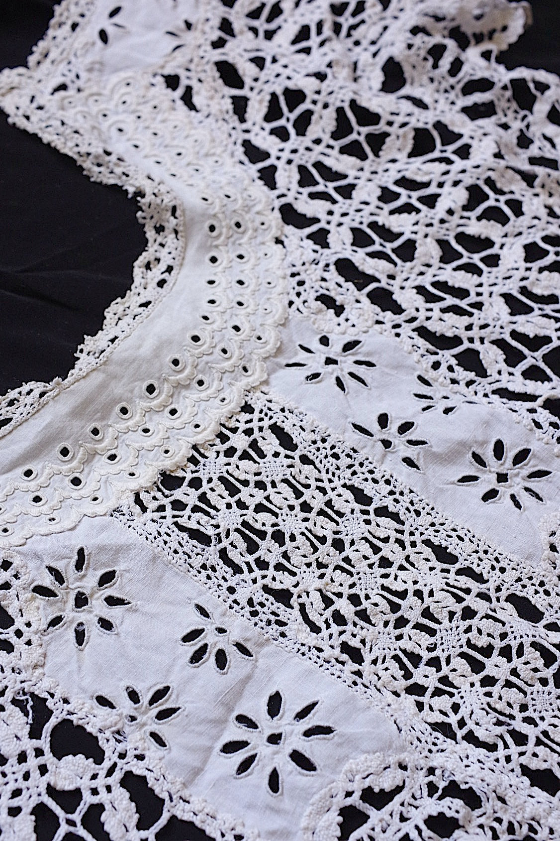 アンティークレース　dentelle ancienne レース襟1 .FR a l'epoque