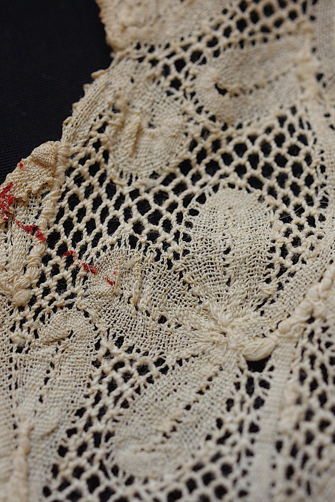 アンティークレース　dentelle ancienne 首元周り　lot .FR a l'epoque