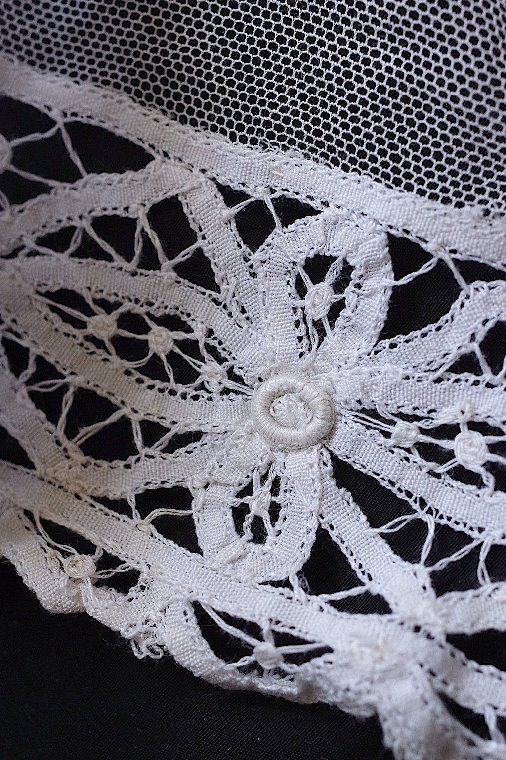 アンティークレース　dentelle ancienne 首元周り　lot .FR a l'epoque