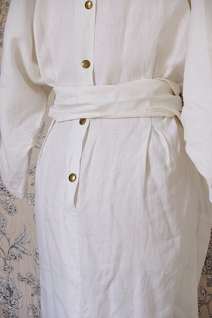 ヴィンテージリネンワンピース　vêtement vintage .FR a l'epoque