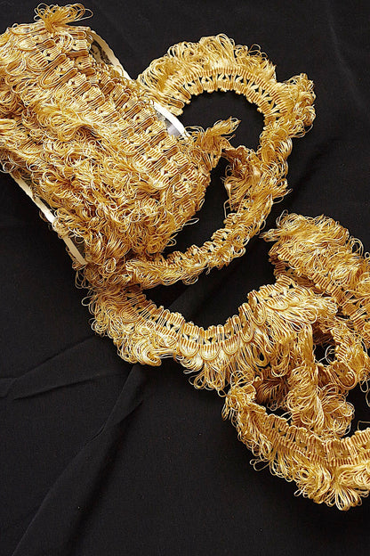 アンティークレース　dentelle ancienne フリンジ　350cm .FR a l'epoque