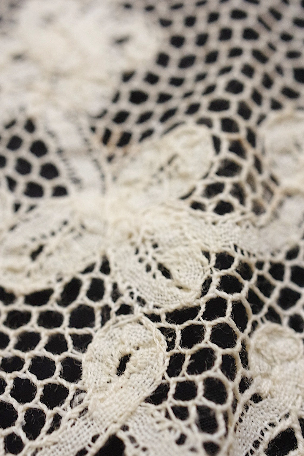 アンティークレース　dentelle ancienne  ハギレ　タグ付き 2種 .FR a l'epoque