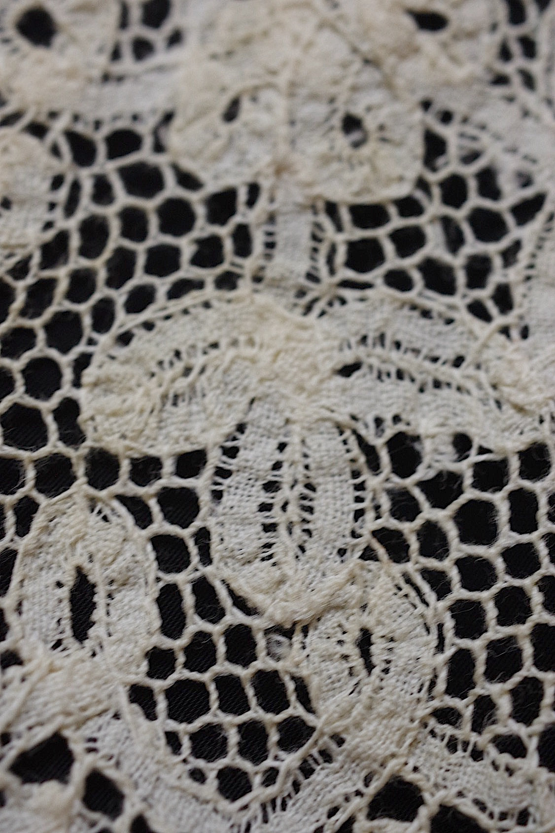 アンティークレース　dentelle ancienne  ハギレ　タグ付き 2種 .FR a l'epoque