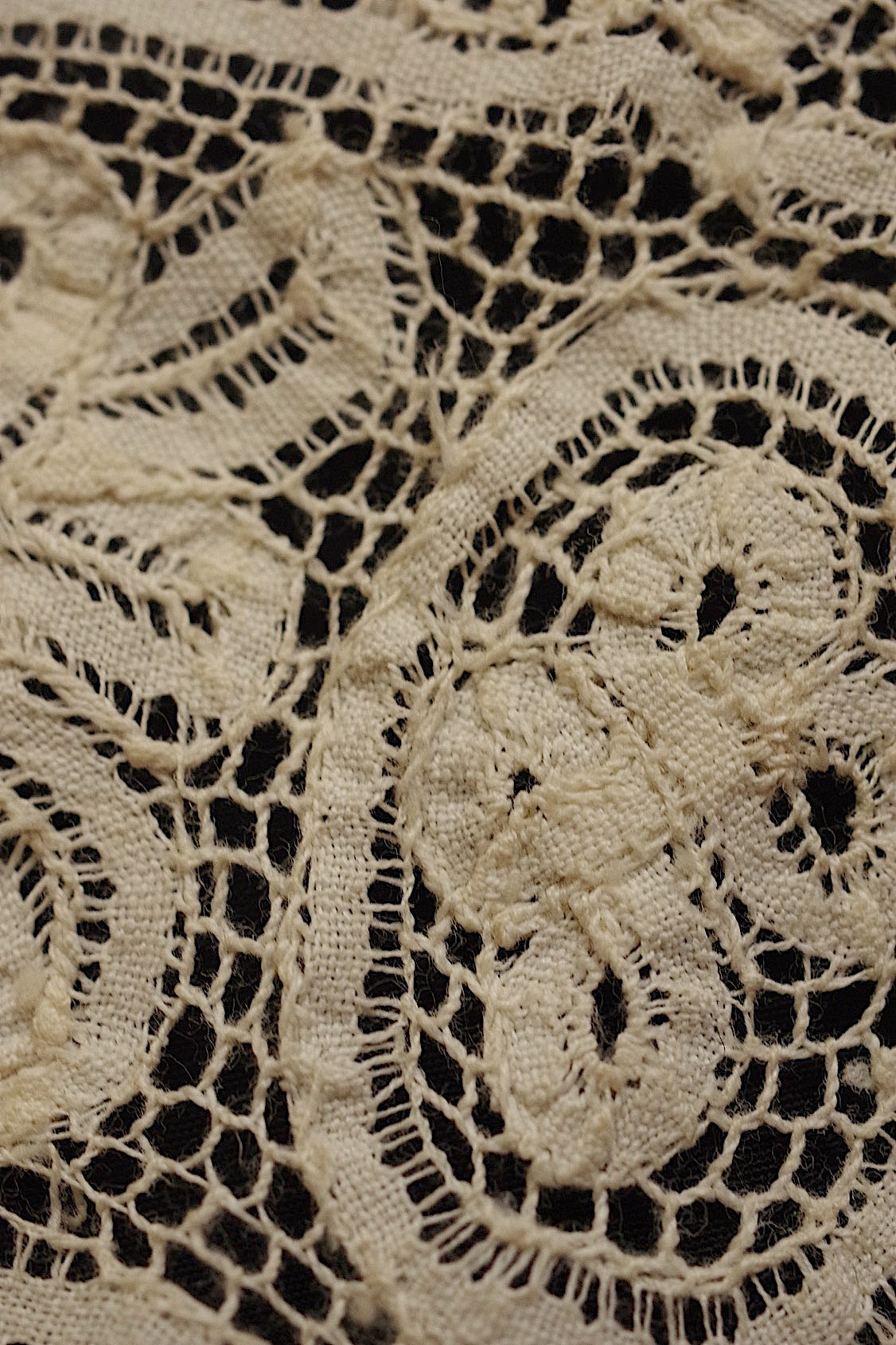 アンティークレース　dentelle ancienne  ハギレ　タグ付き 2種 .FR a l'epoque