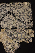 アンティークレース　dentelle ancienne  ハギレ　タグ付き 2種 .FR a l'epoque