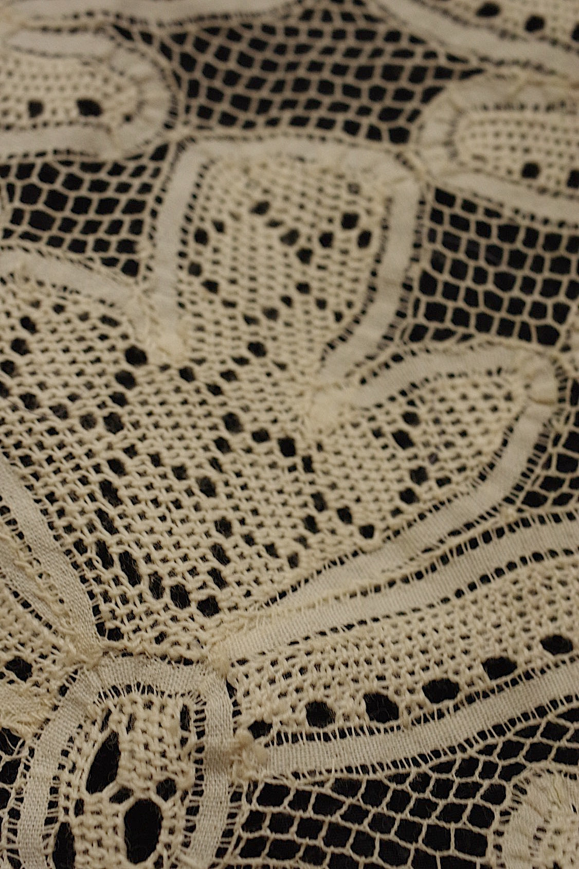 アンティークレース　dentelle ancienne  ハギレ　タグ付き 2種 .FR a l'epoque