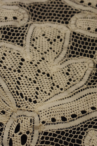 アンティークレース　dentelle ancienne  ハギレ　タグ付き 2種 .FR a l'epoque