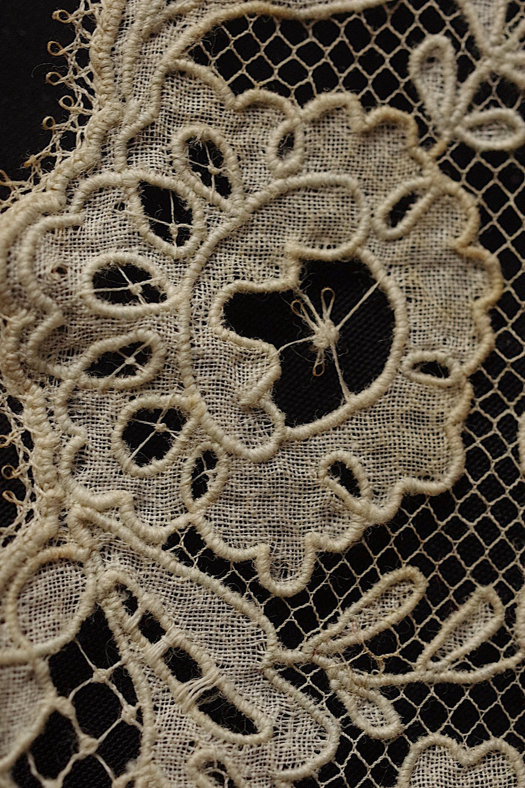 アンティークレース　dentelle ancienne 襟　キャリックマクロス .FR a l'epoque