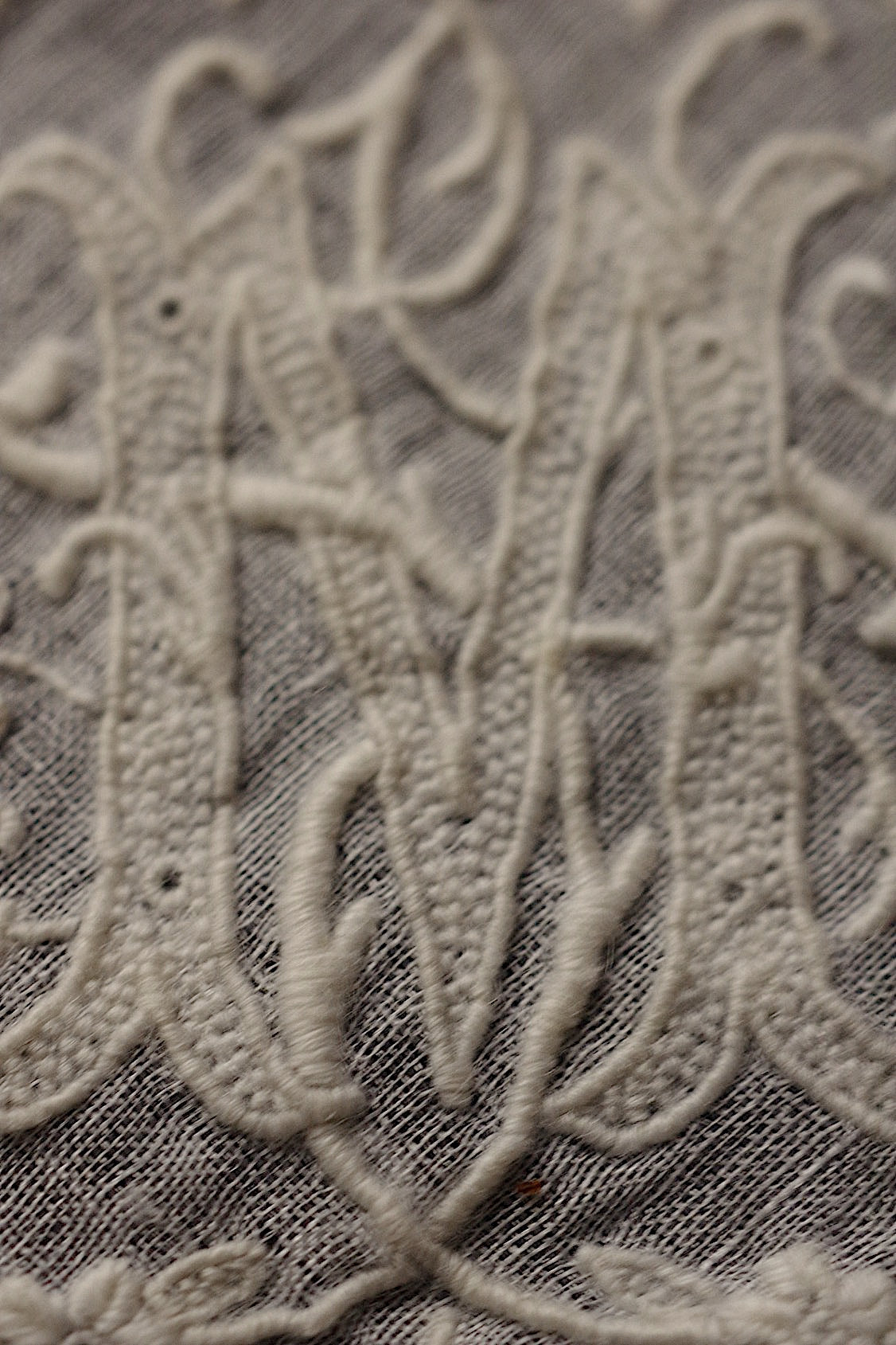 アンティークレース　dentelle ancienne 刺繍ハンカチ .FR a l'epoque