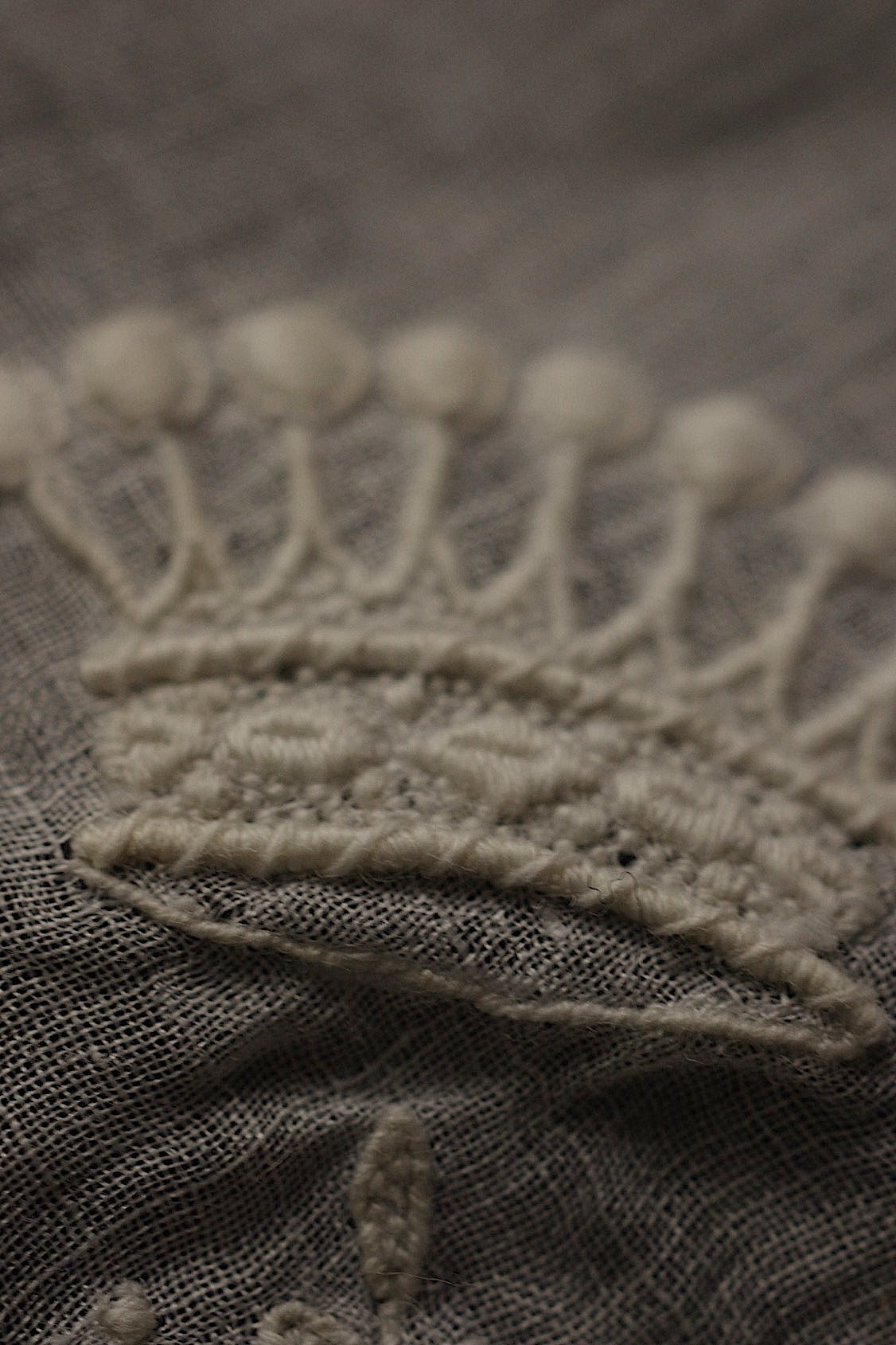 アンティークレース　dentelle ancienne 刺繍ハンカチ .FR a l'epoque