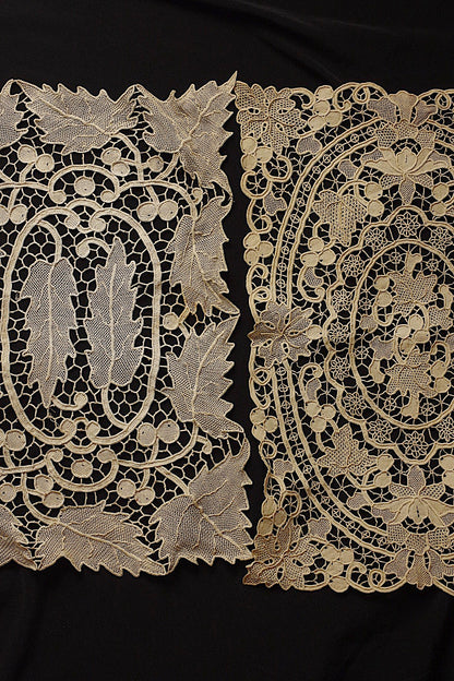 アンティークレース　dentelle ancienne nappe 2枚 .FR a l'epoque