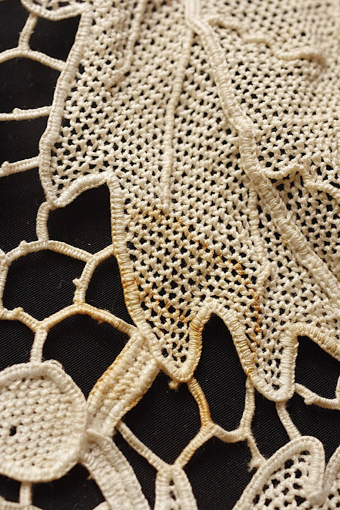 アンティークレース　dentelle ancienne nappe 2枚 .FR a l'epoque