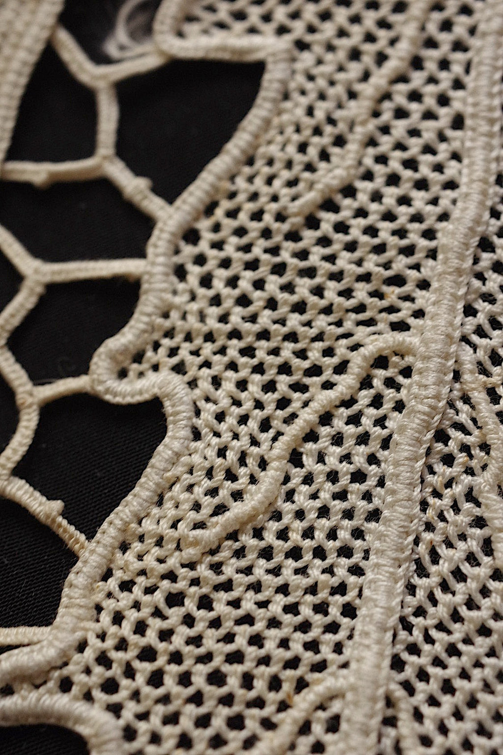 アンティークレース　dentelle ancienne nappe 2枚 .FR a l'epoque