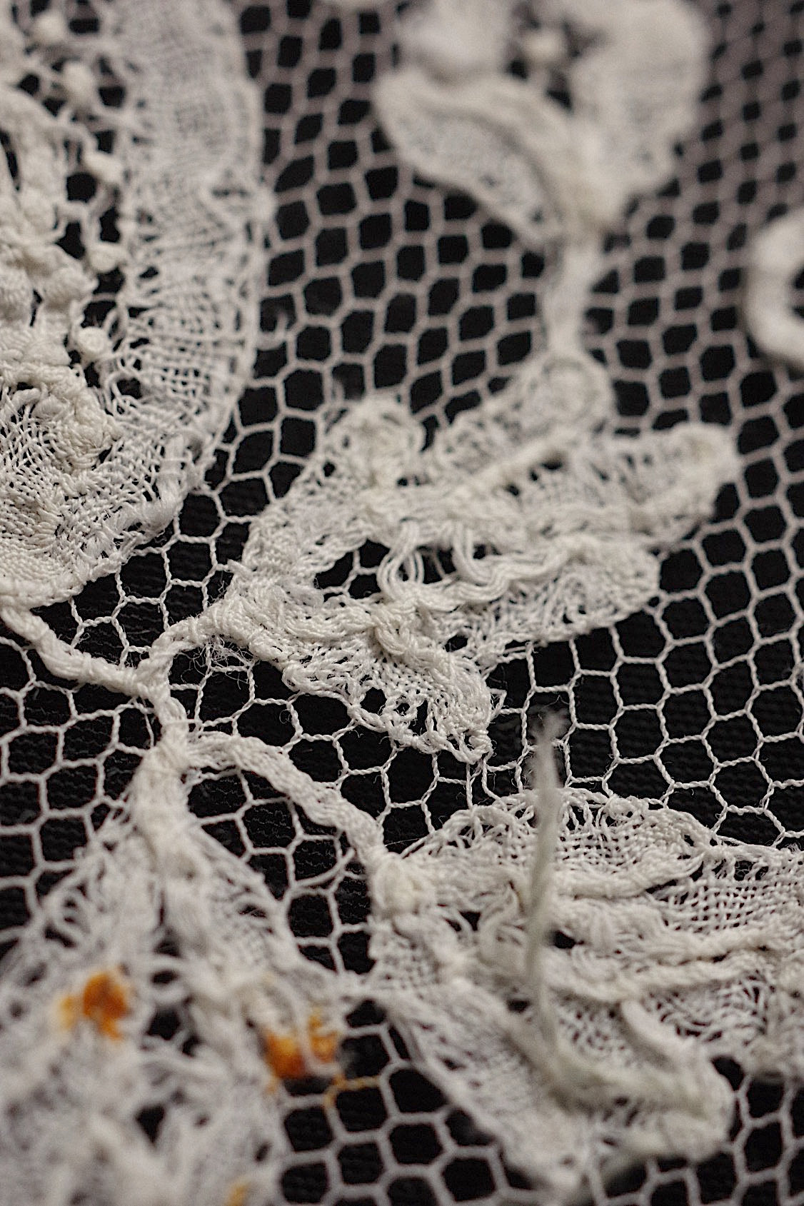 アンティークレース　dentelle ancienne レースハンカチ .FR a l'epoque