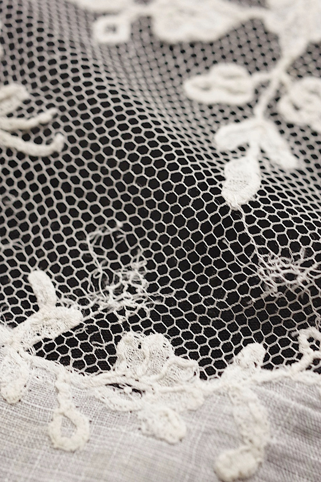 アンティークレース　dentelle ancienne レースハンカチ .FR a l'epoque