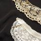 アンティークレース　dentelle ancienne 刺繍小さな襟　2つ　 .FR a l'epoque