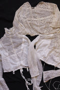 アンティークブラウス　vêtement antique 少女サイズブラウス３枚　素材用lots 1 .FR a l'epoque
