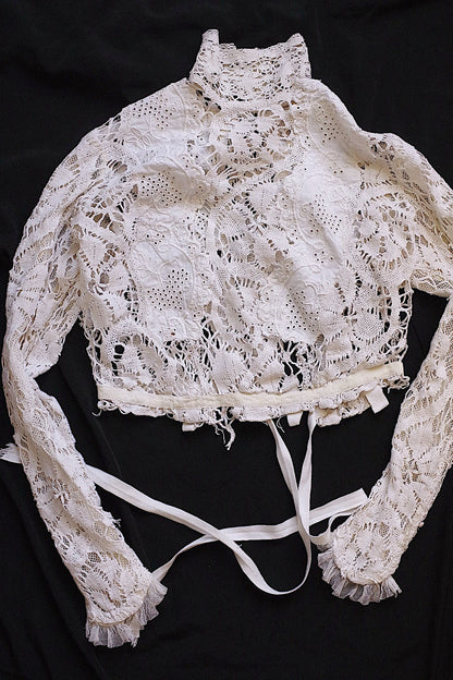 アンティークブラウス　vêtement antique 少女サイズブラウス３枚　素材用lots 2 .FR a l'epoque