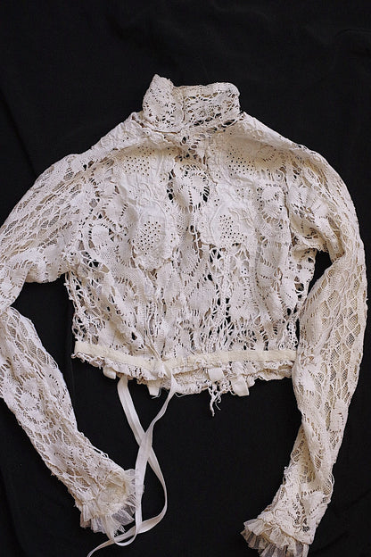 アンティークブラウス　vêtement antique 少女サイズブラウス３枚　素材用lots 2 .FR a l'epoque