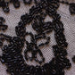 アンティークレース　dentelle aicienne ビーズ刺繍　くろ .FR a l'epoque
