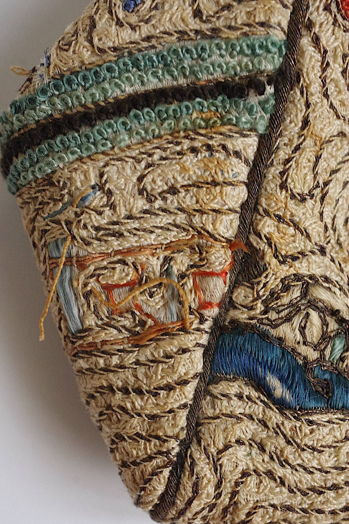 アンティークバッグ　petit sac antique シノワズリー刺繍 .FR a l'epoque