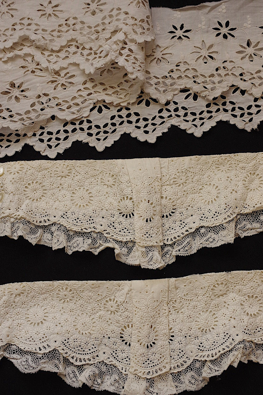 アンティークレース　dentelle ancienne 150cm ＋カフス .FR a l'epoque