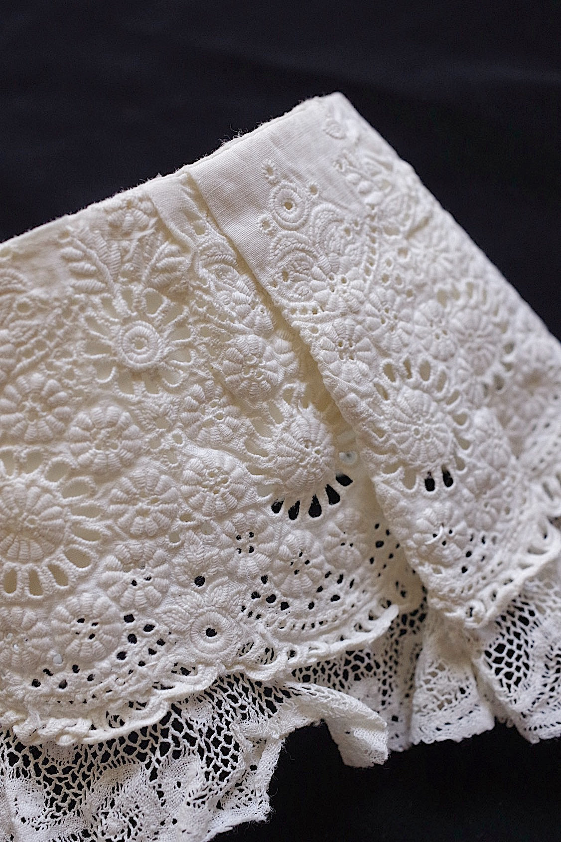 アンティークレース　dentelle ancienne 150cm ＋カフス .FR a l'epoque