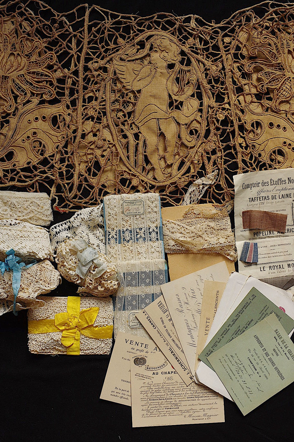 アンティークレース　dentelle ancienne 素材用　lots4 .FR a l'epoque