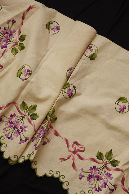 アンティーククロス　linge de maison 刺繍　インテリア生地 .FR a l'epoque