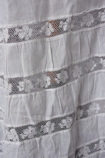 アンティークコットンワンピース vêtement antique robe de chambre 3 .FR a l'epoque