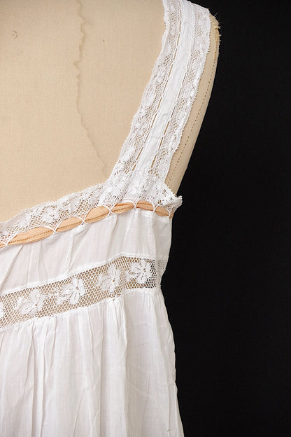 アンティークコットンワンピース vêtement antique robe de chambre 3 .FR a l'epoque
