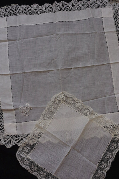 アンティークレース/dentelle ancien/antique lace/ハギレ＋おまけ .FR a l'epoque