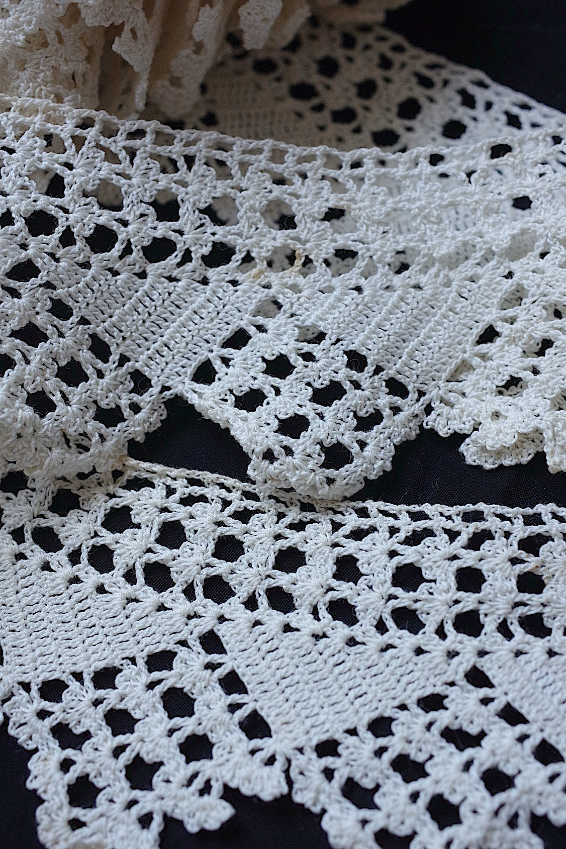 アンティークレース クロシェ２種/dentelle ancienne/antique lace .FR a l'epoque