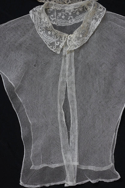 アンティークレース プラストロン＋ハギレ/dentelle ancienne/antique lace .FR a l'epoque
