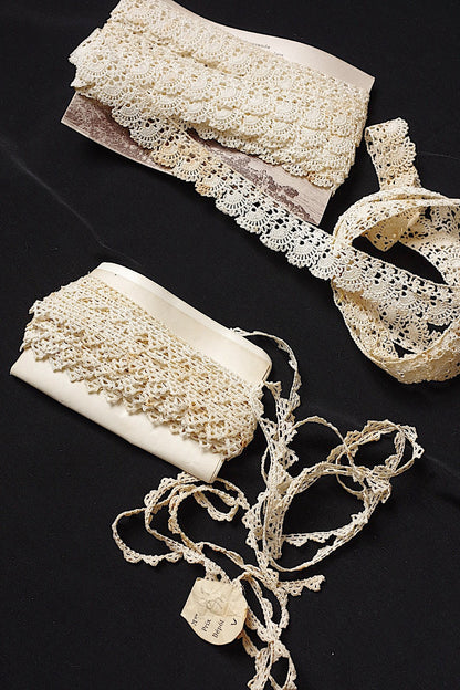 アンティークレース クロシェレース/dentelle ancienne/antique lace .FR a l'epoque