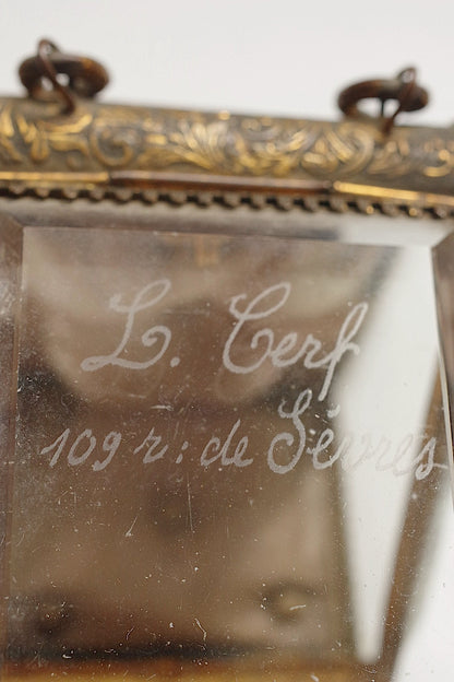 アンティークガラスケース/Porte-montre antique .FR a l'epoque