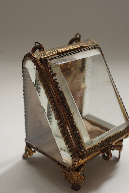 アンティークガラスケース/Porte-montre antique .FR a l'epoque