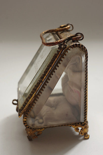 アンティークガラスケース/Porte-montre antique .FR a l'epoque